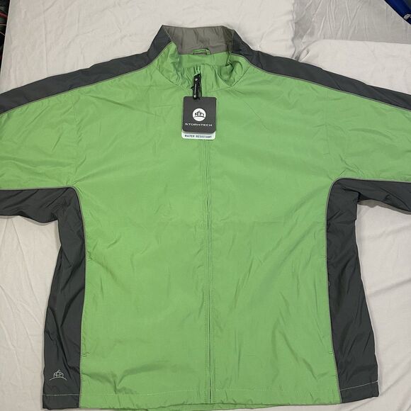 Stormtech Golf Men Performance Shortsleeve Water Resist Wind Resist XL Green NWT - Picture 1 of 16